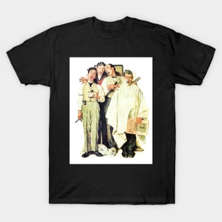 Barbershop Quartet 1936 - Norman Rockwell T-Shirt